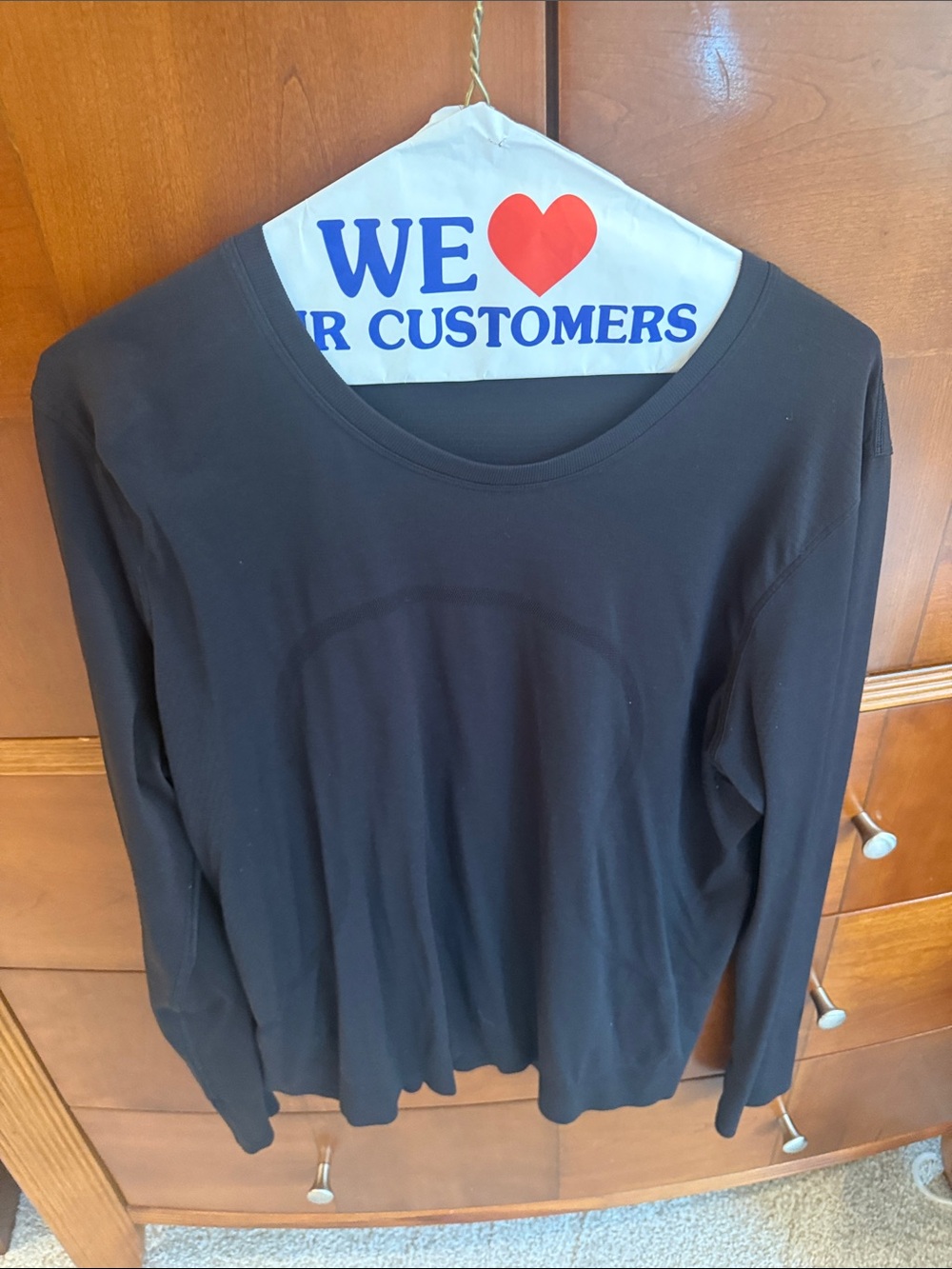 lululemon athletica Black Long-Sleeve Crew Neck Top